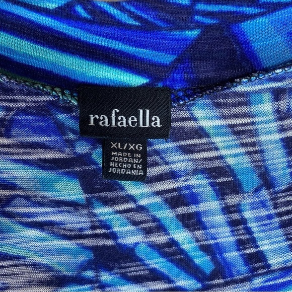 Rafaella Woman’s XL Maxi Dress Blue, Green & Black Tropical Print High Low - Picture 8 of 9